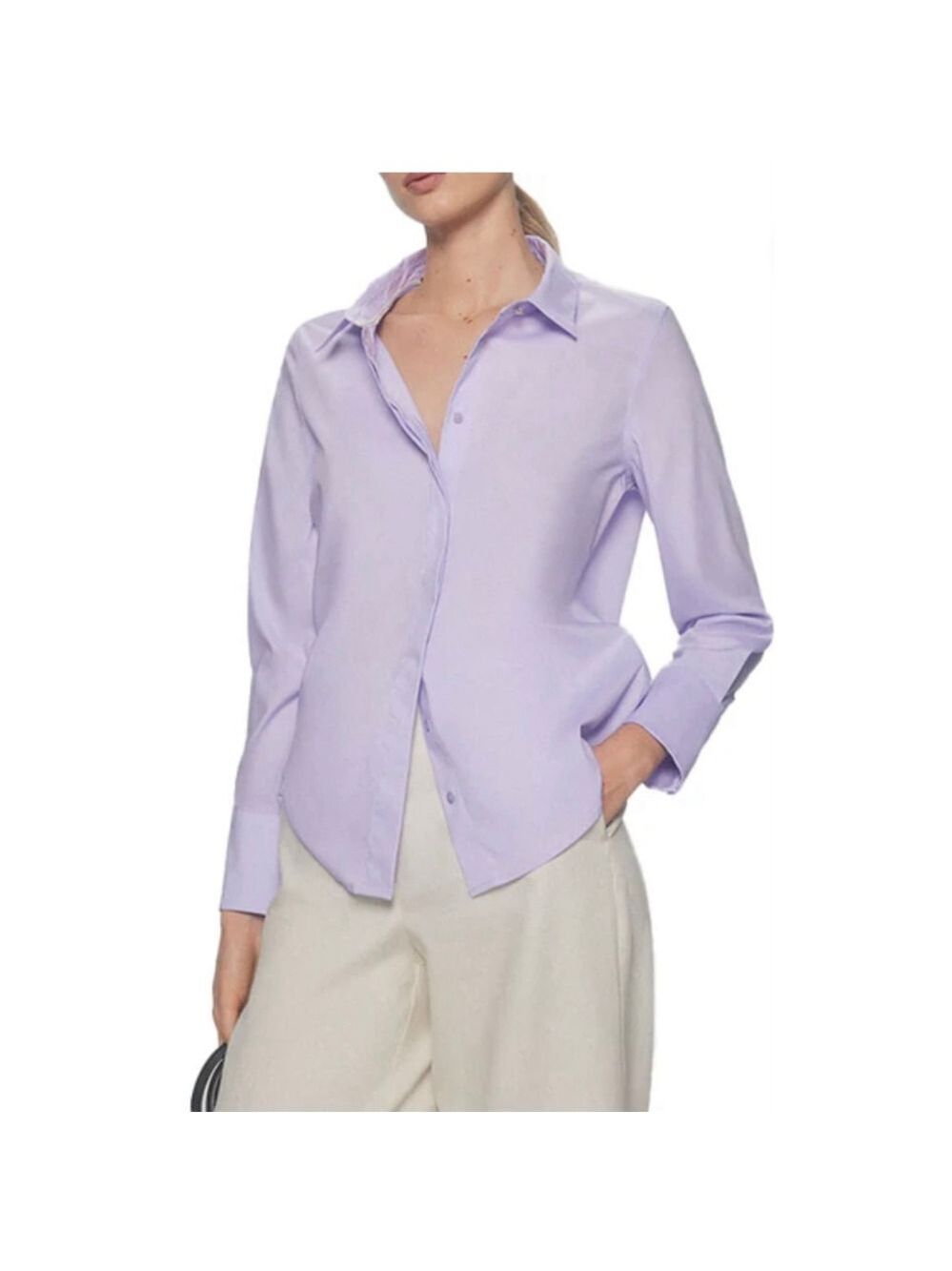 Women's JONES & CO Lavender Button Down Shirt Size 8